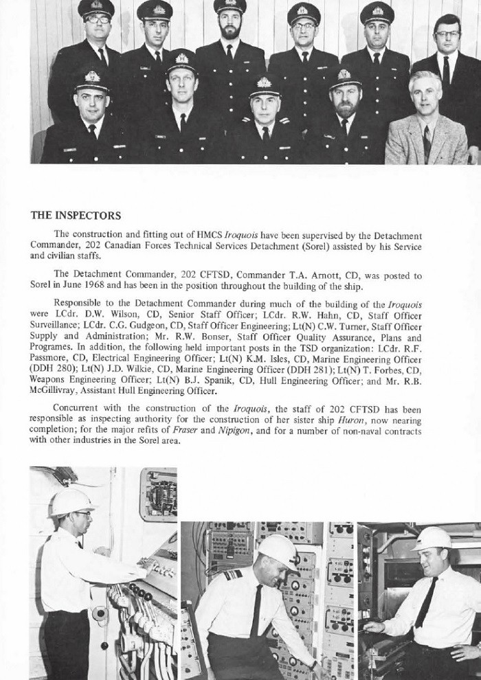 HMCS IROQUOIS 280 COMMISSIONING BOOKLET - PAGE 15