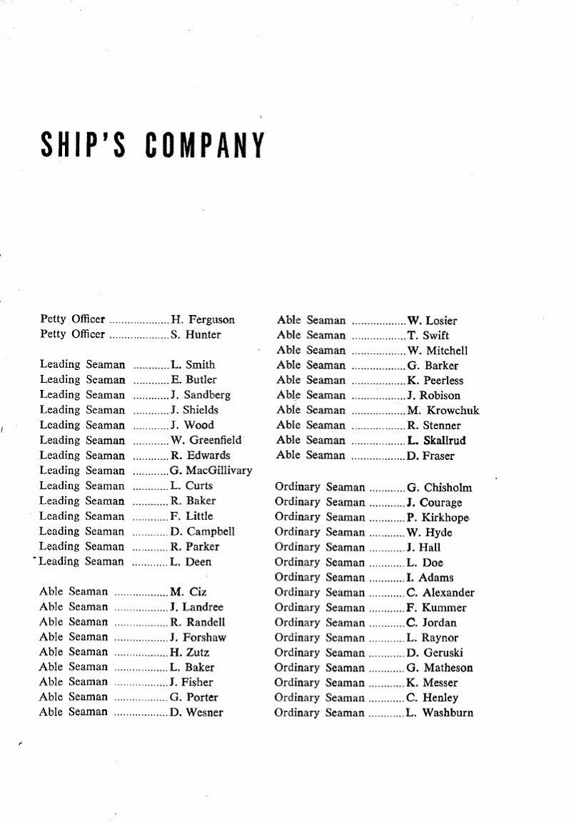 HMCS MACKENZIE 261 Commissioning Booklet - Page 17