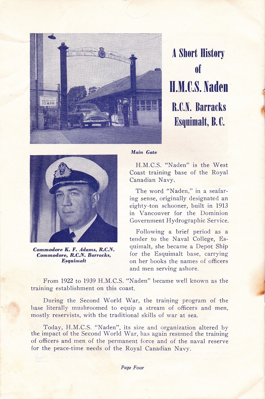 RCN NAVY DAYS 26 July 1952 - Page 4