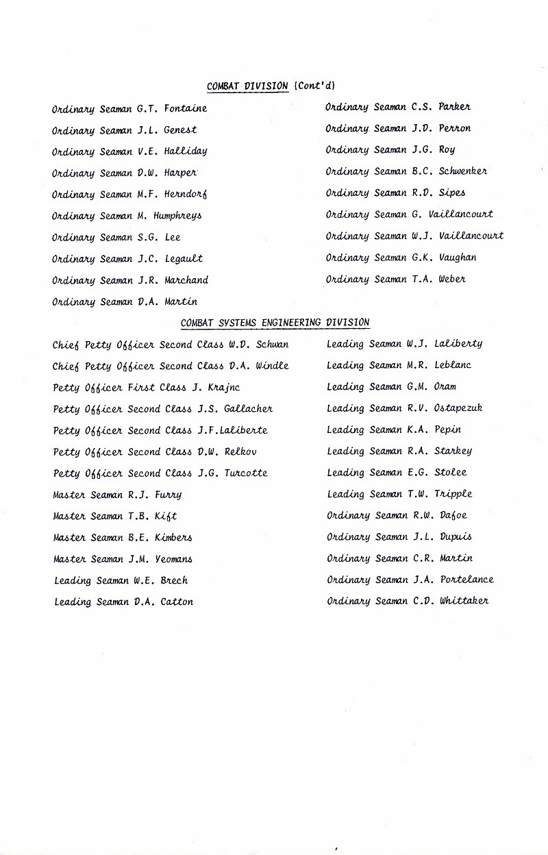 HMCS SASKATCHEWAN 262 REACTIVATION CEREMONY 25 fEB 1986 - PAGE 12