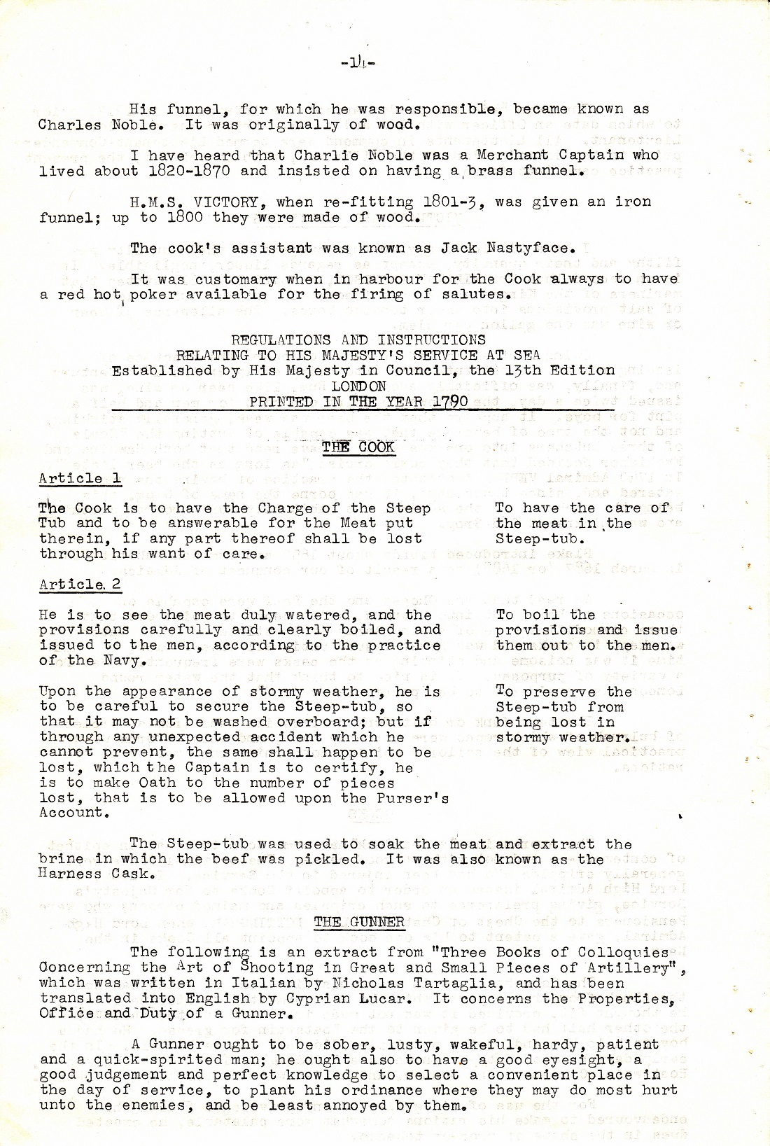 A Few Naval Customs, Expressions, Traditions and Superstitions by Commander W.N.T. Beckett. M.V.O., D.S.C., Royal Navy - Page 14