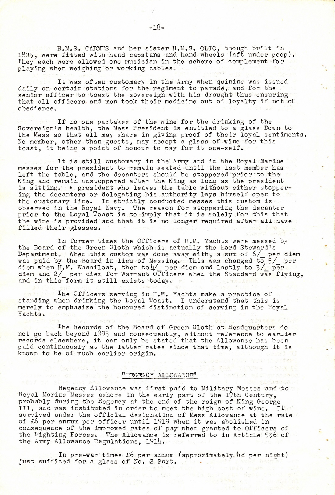 A Few Naval Customs, Expressions, Traditions and Superstitions by Commander W.N.T. Beckett. M.V.O., D.S.C., Royal Navy - Page 18