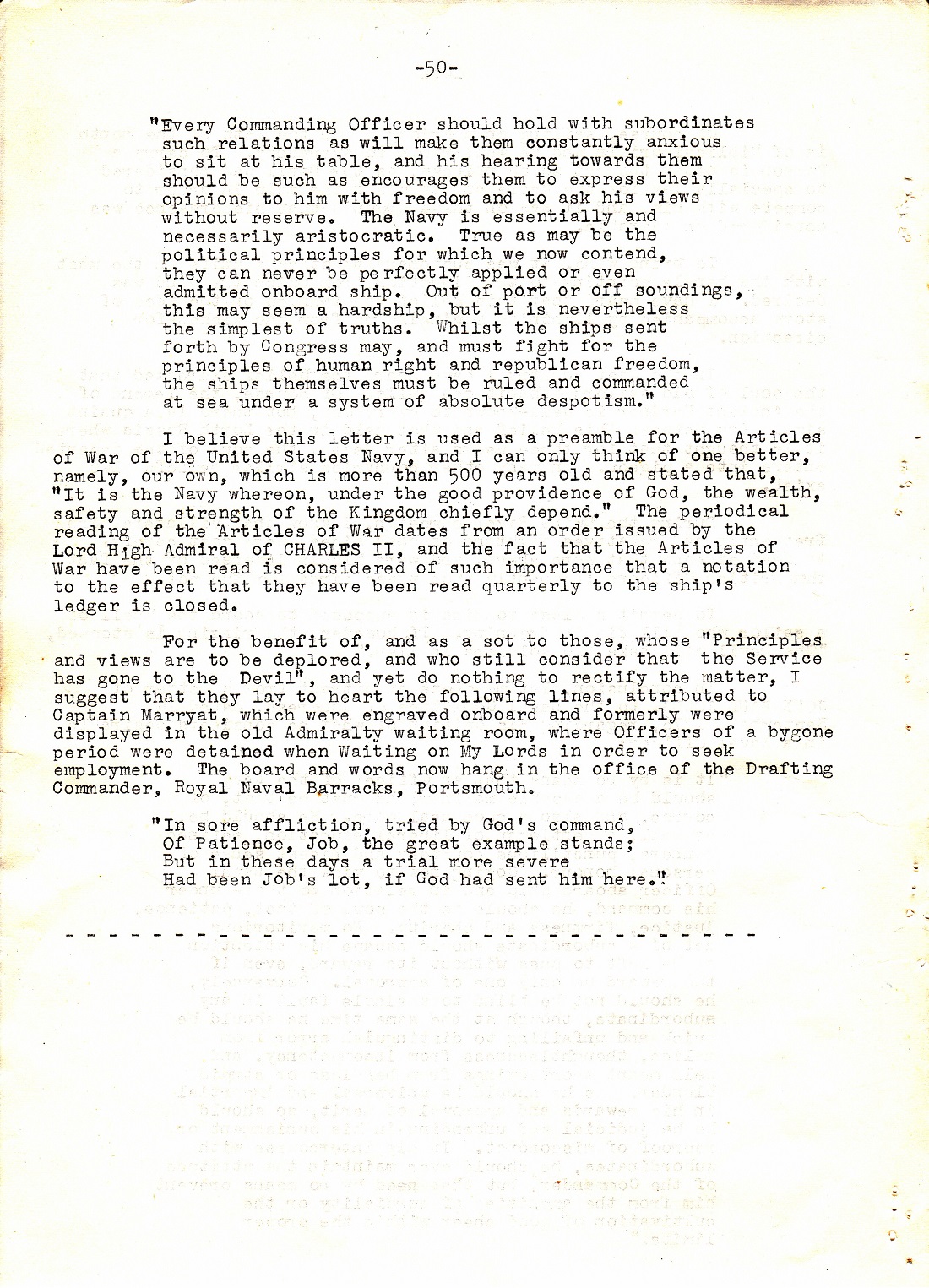 A Few Naval Customs, Expressions, Traditions and Superstitions by Commander W.N.T. Beckett. M.V.O., D.S.C., Royal Navy - Page 50