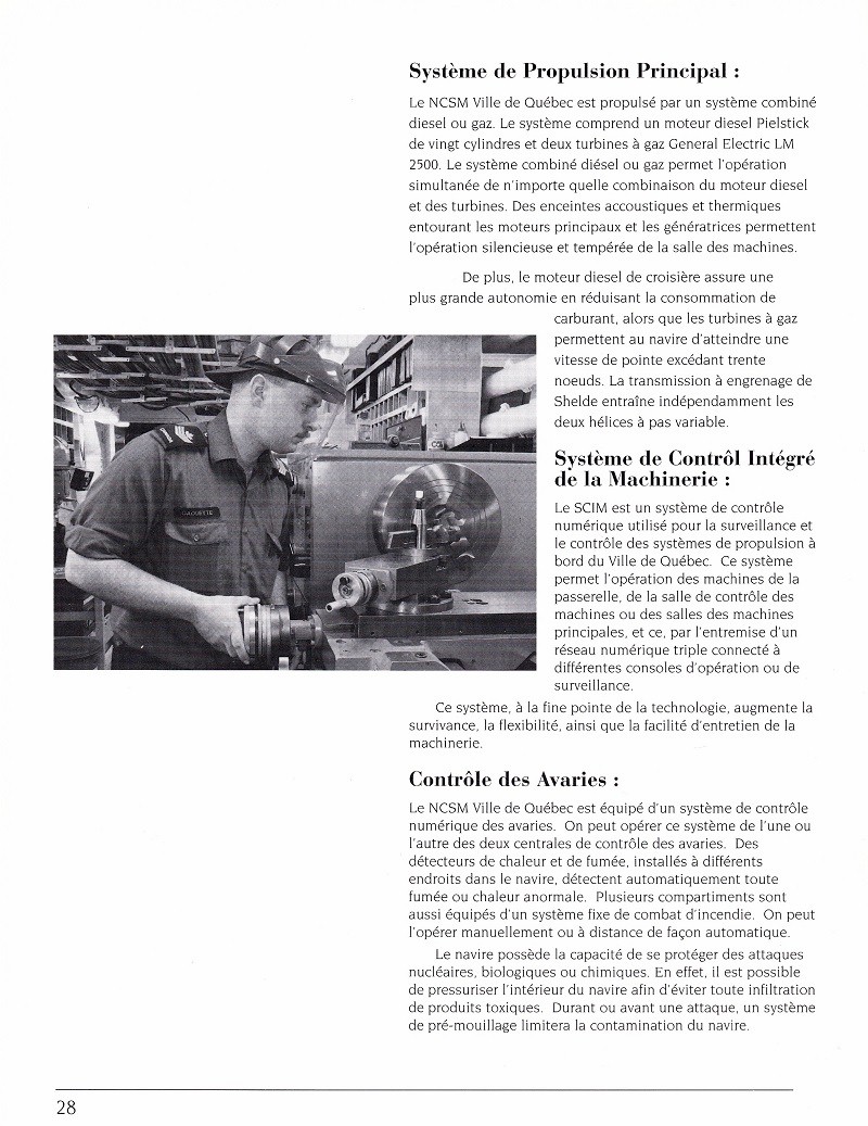 HMCS VILLE DE QUEBEC 332 - COMMISSIONING BOOKLET - Page 28