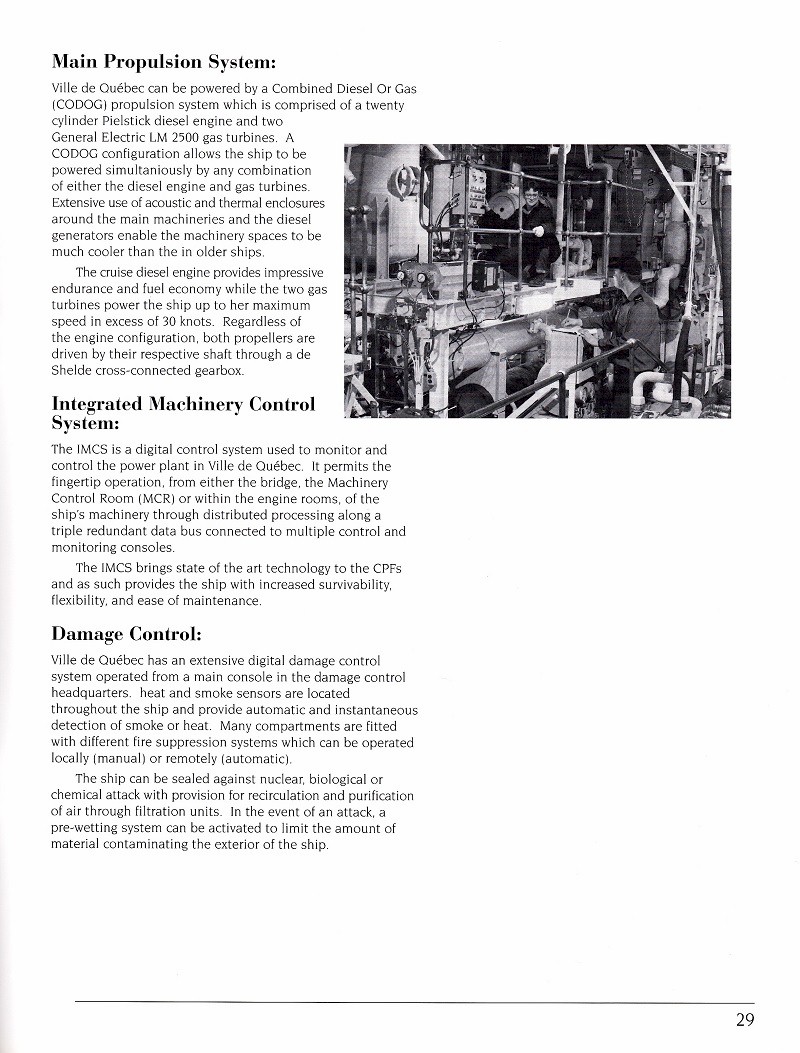 HMCS VILLE DE QUEBEC 332 - COMMISSIONING BOOKLET - Page 29